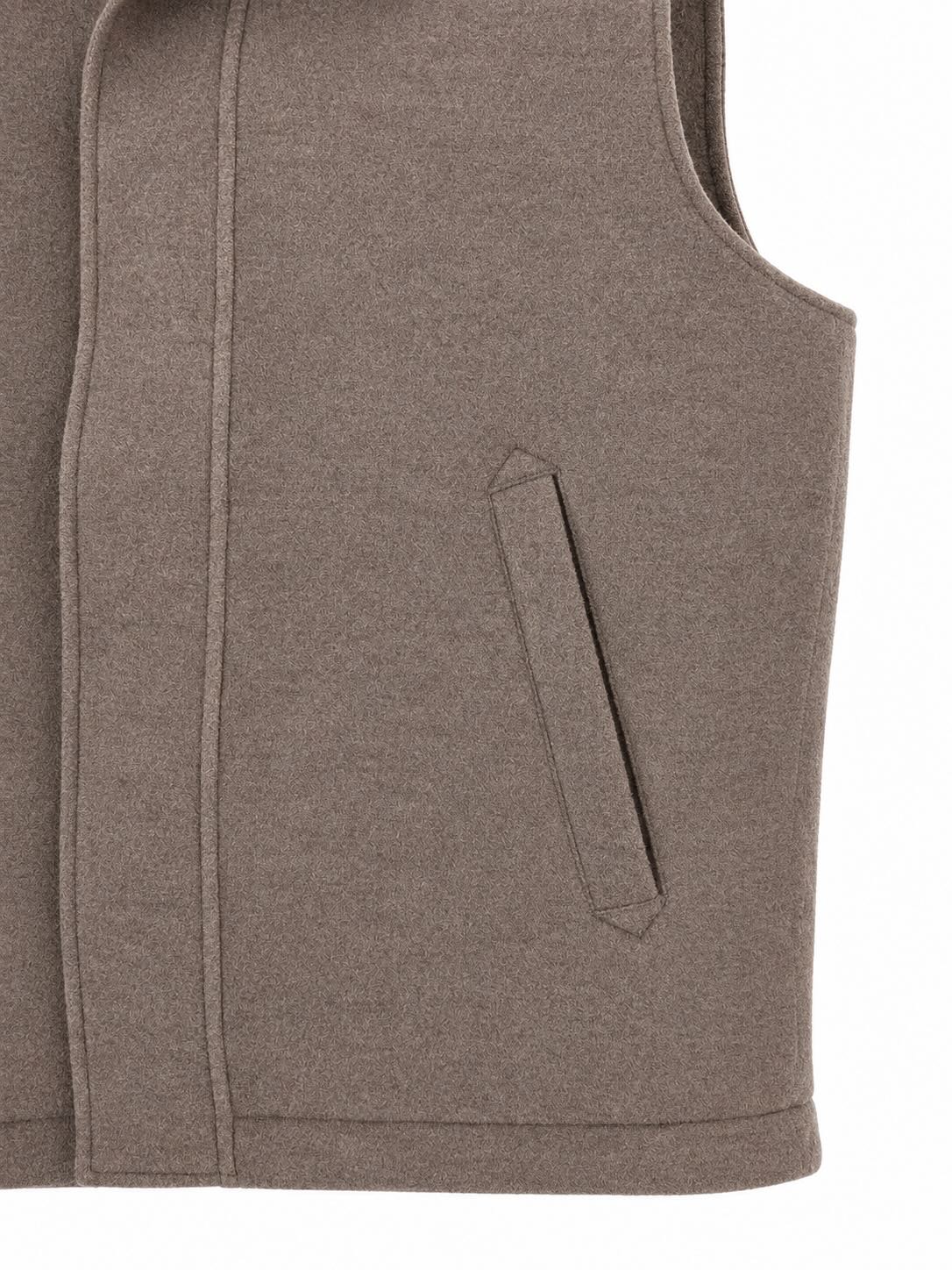 Woll-Kaschmir-Gilet mit Kontrastkragen