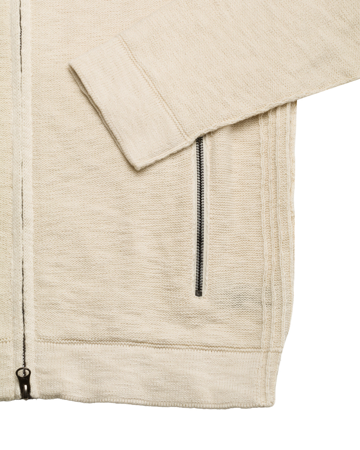 Cotton Knit Jacket with Zip