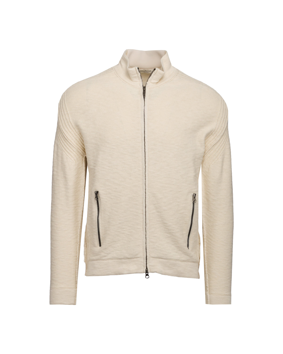 Cotton Knit Jacket with Zip