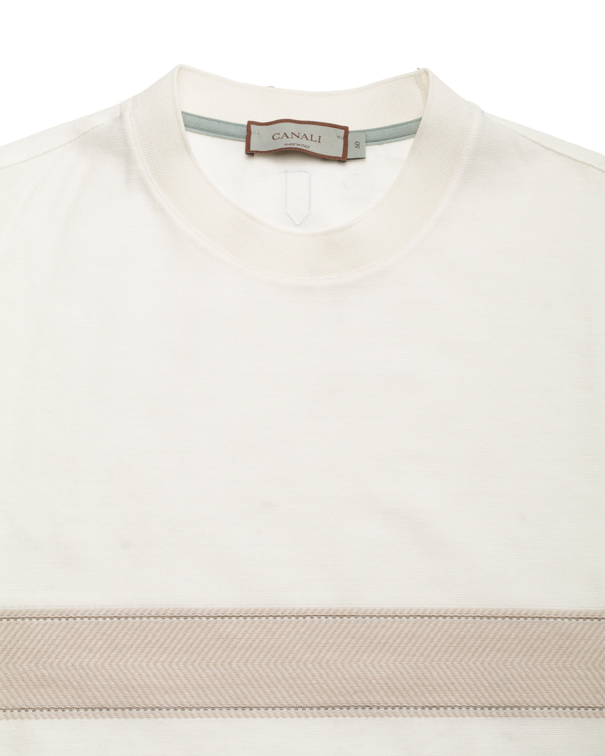 Cotton T-Shirt with Textured Stripe
