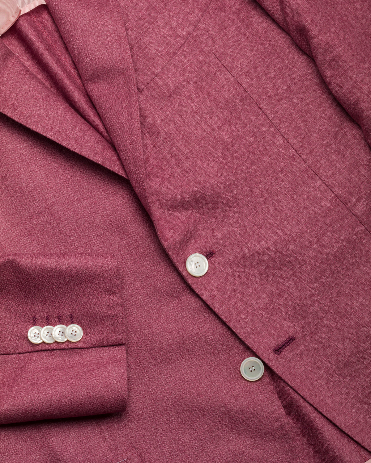 Silk Cashmere Blazer Red Slim Fit