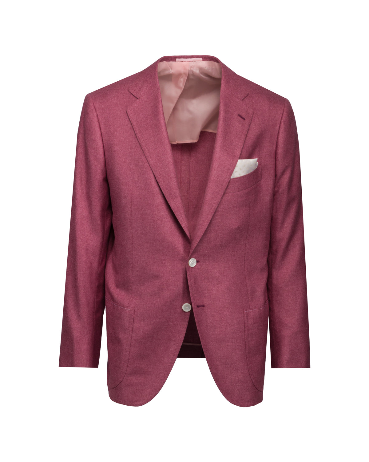Silk Cashmere Blazer Red Slim Fit