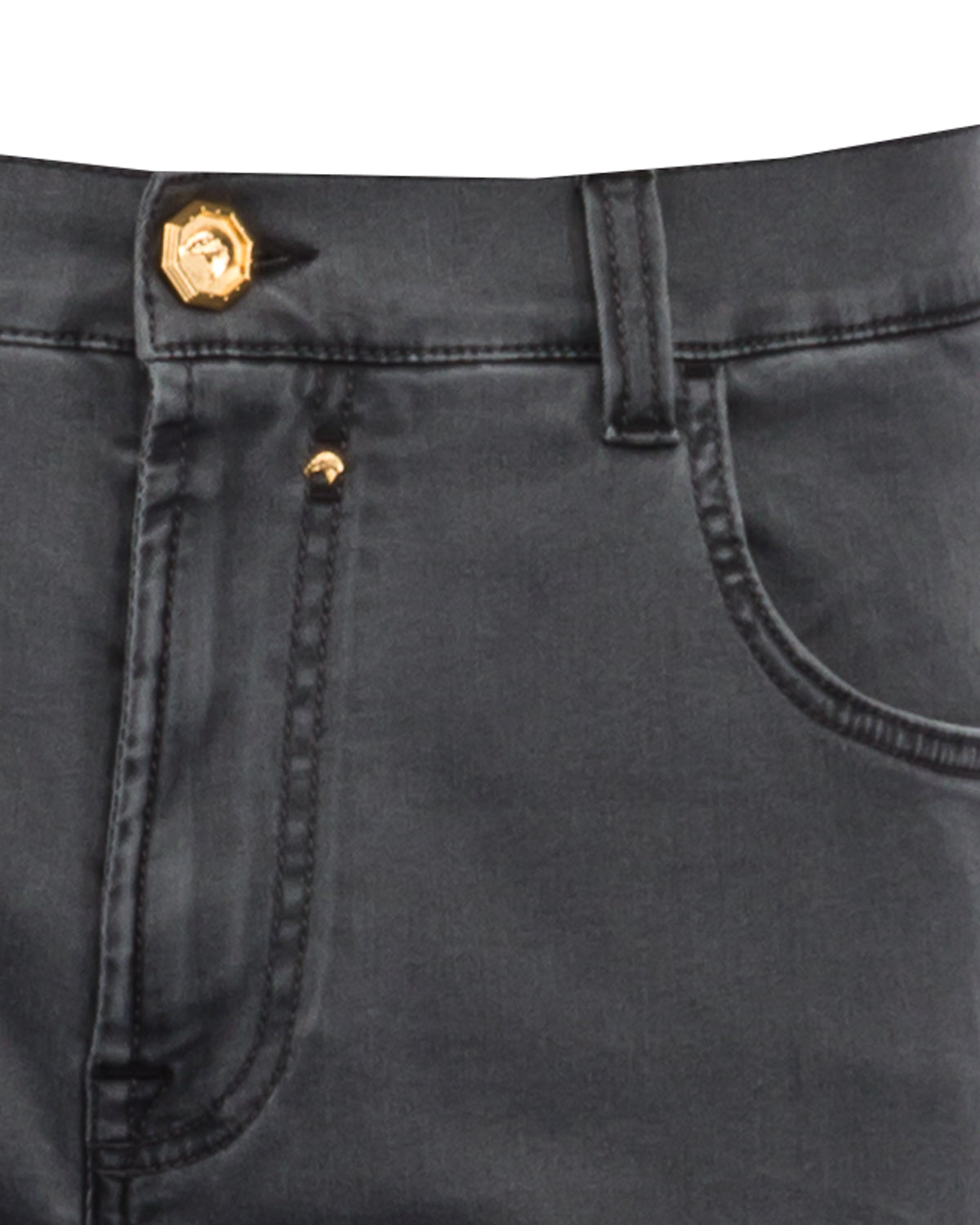 Grey Cotton Stretch Jeans Slim Fit