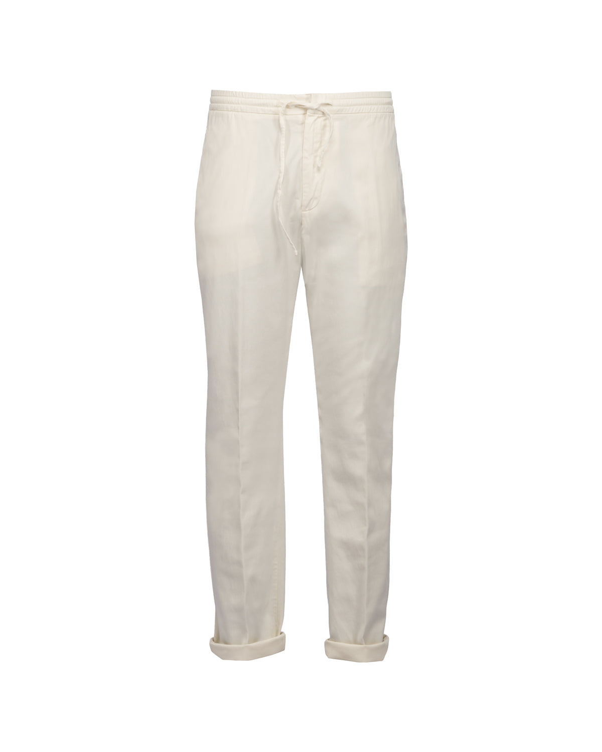 Drawstring Trousers Lyocell Cotton Stretch
