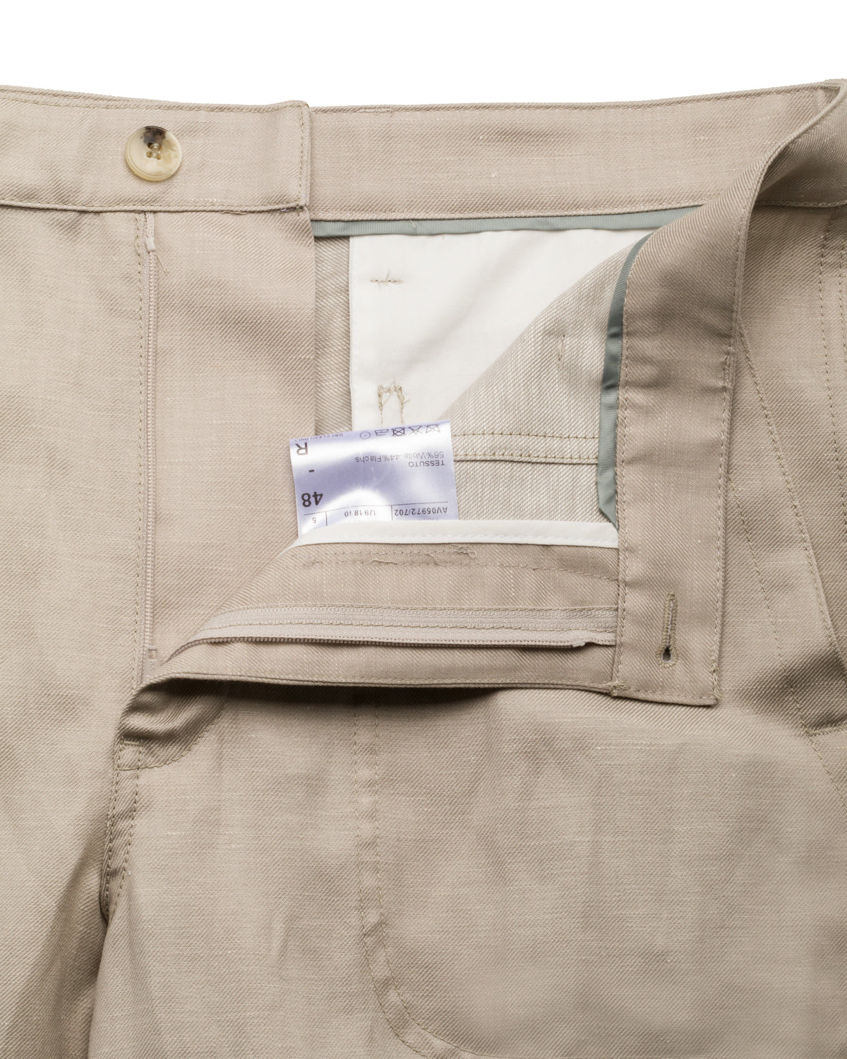 Wool Linen Trousers Slim Fit