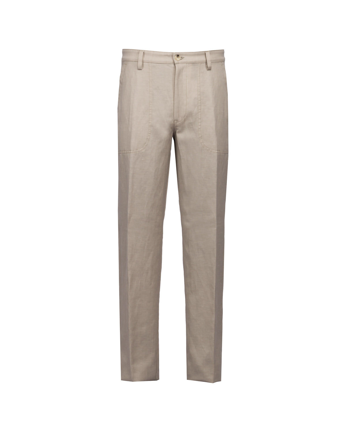 Wool Linen Trousers Slim Fit