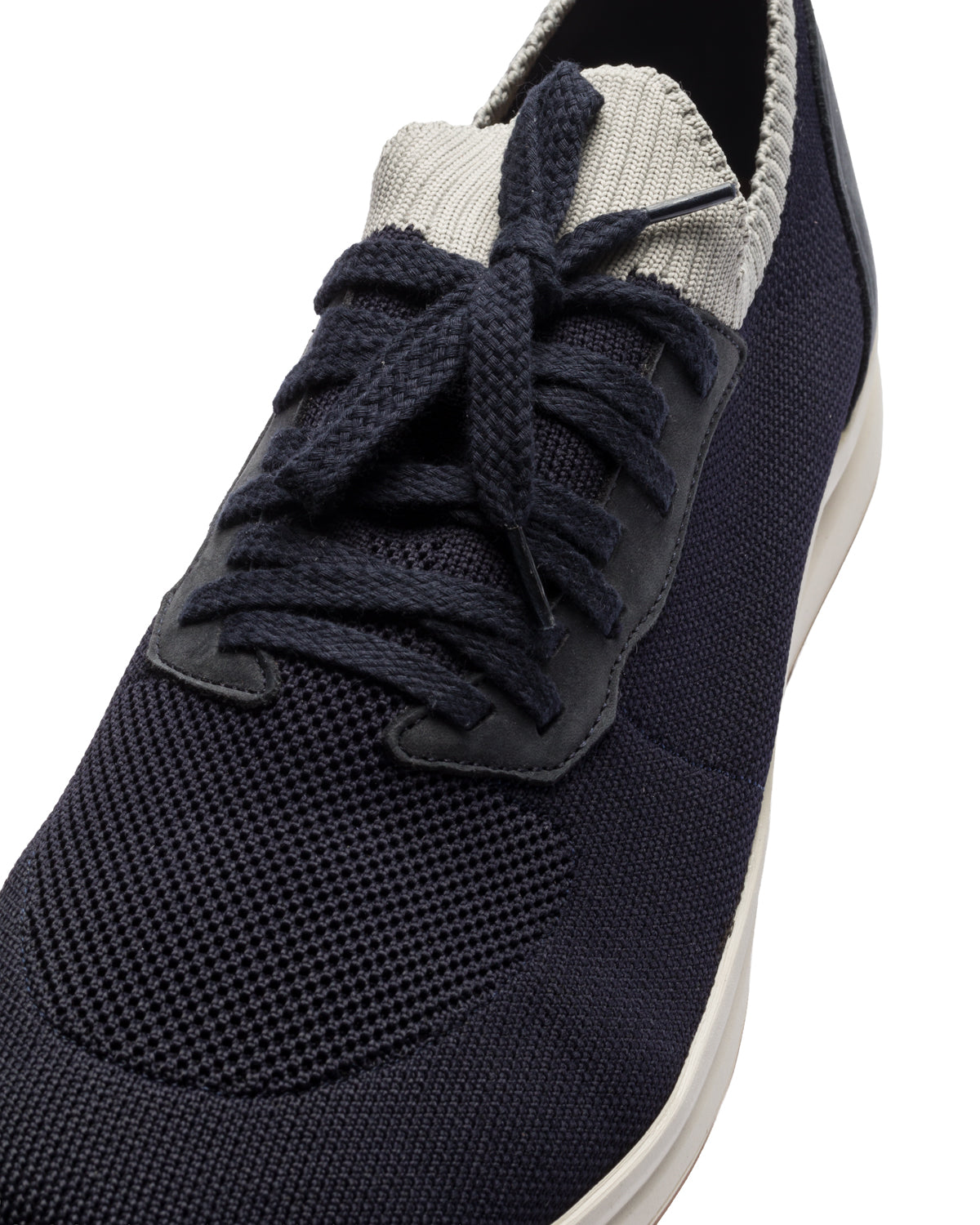 Knit Leather Sneakers