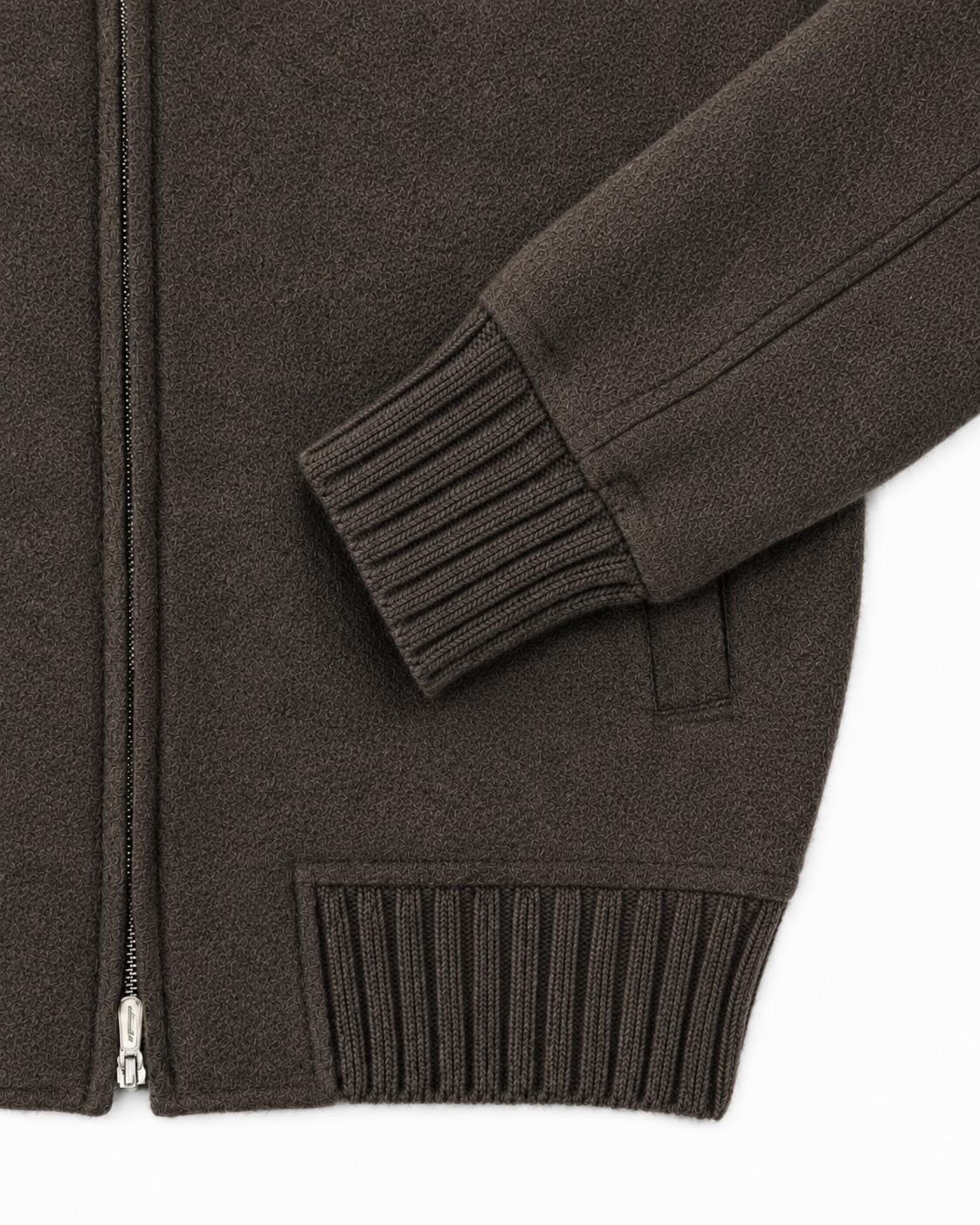 Dark Brown Blouson with Textured Finish