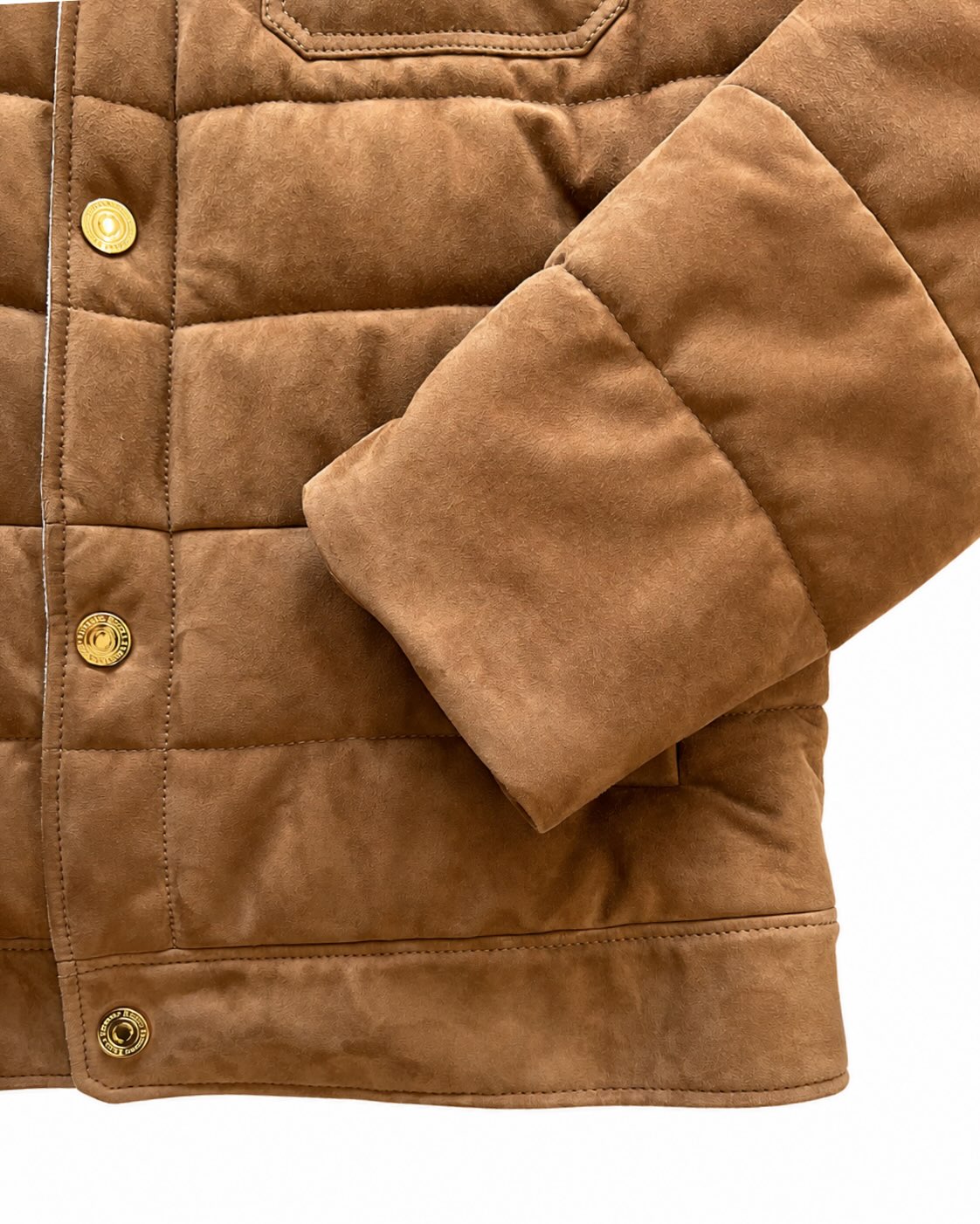 Quilted Cotton-Wool Blouson with Corduroy Collar Meta