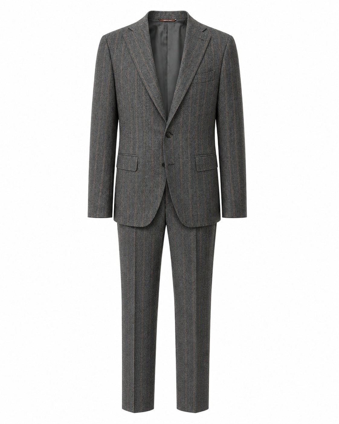 Grey Pinstripe Wool Suit