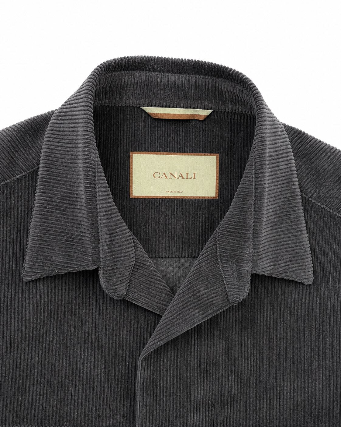 Overshirt aus Baumwollcord in Dunkelgrau