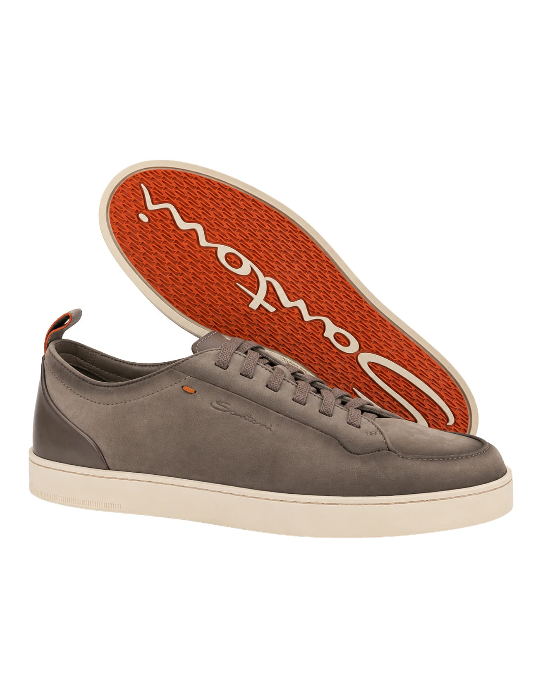 Schnürschuhe aus Veloursleder und Lackleder