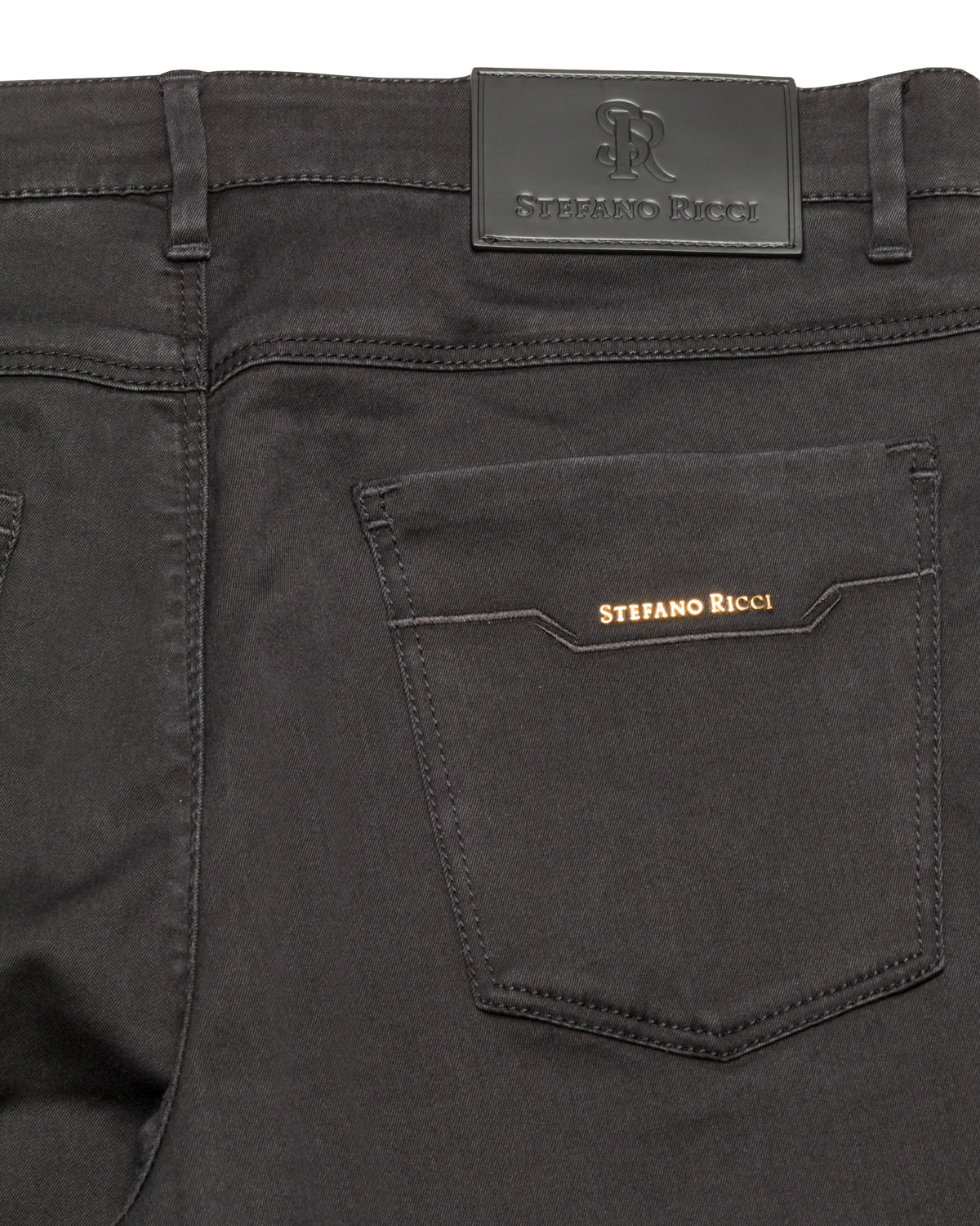 Cotton Blend Tapered Jeans