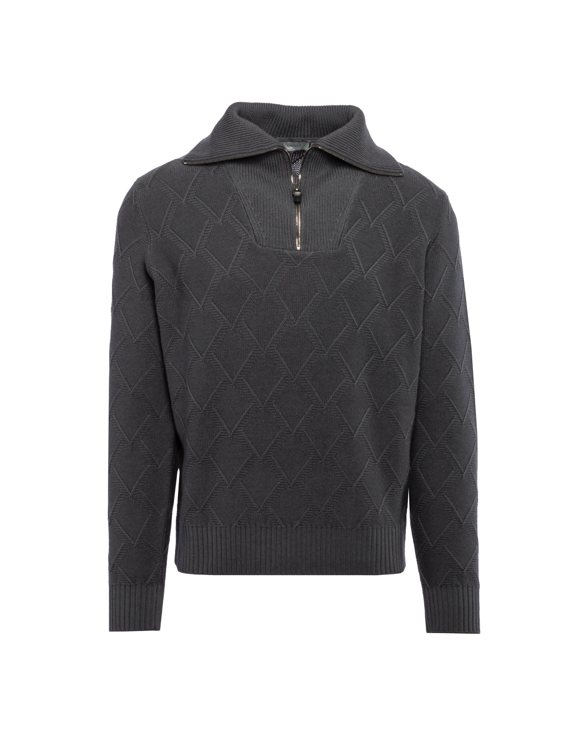 WOOL HALF ZIP SWEATER