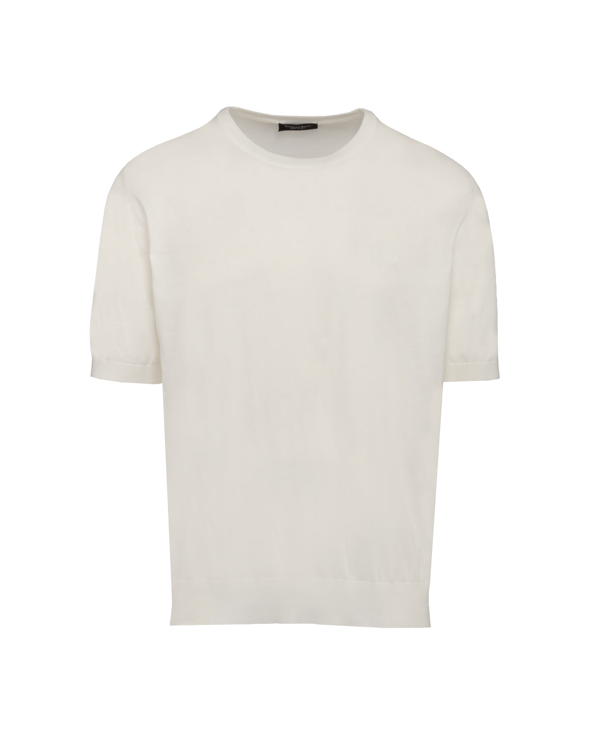 Cotton T-Shirt Cream Crew Neck Regular Fit