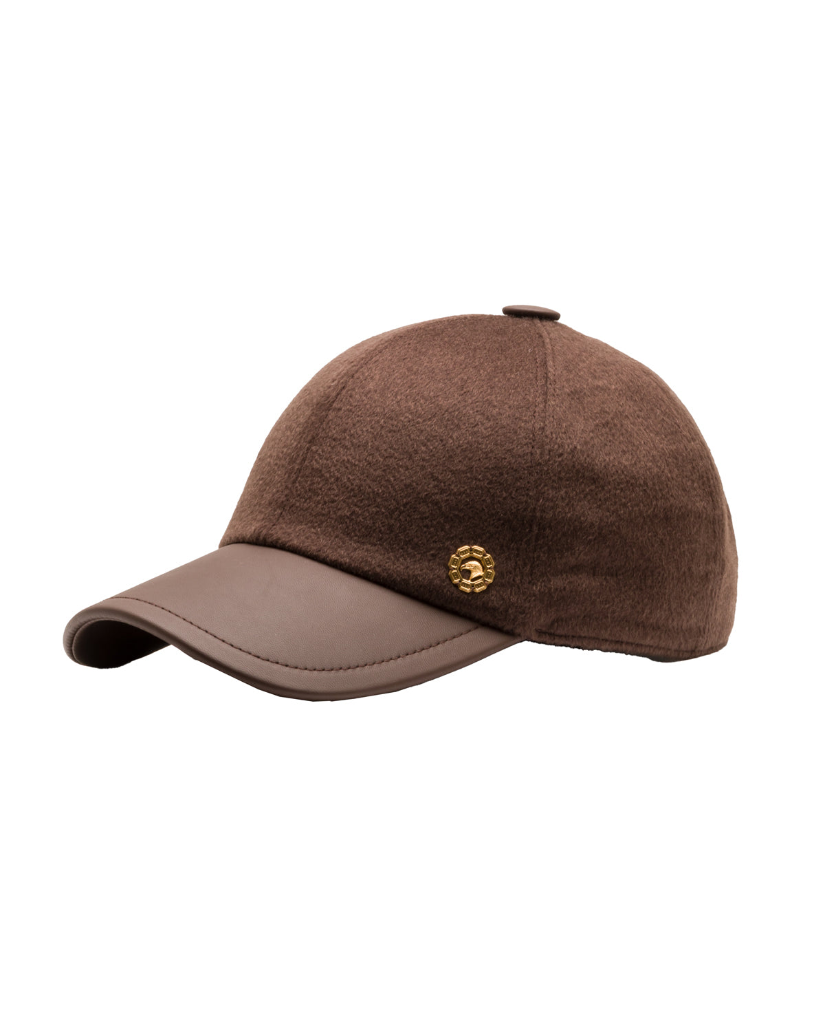 Wool Cap with leather brim