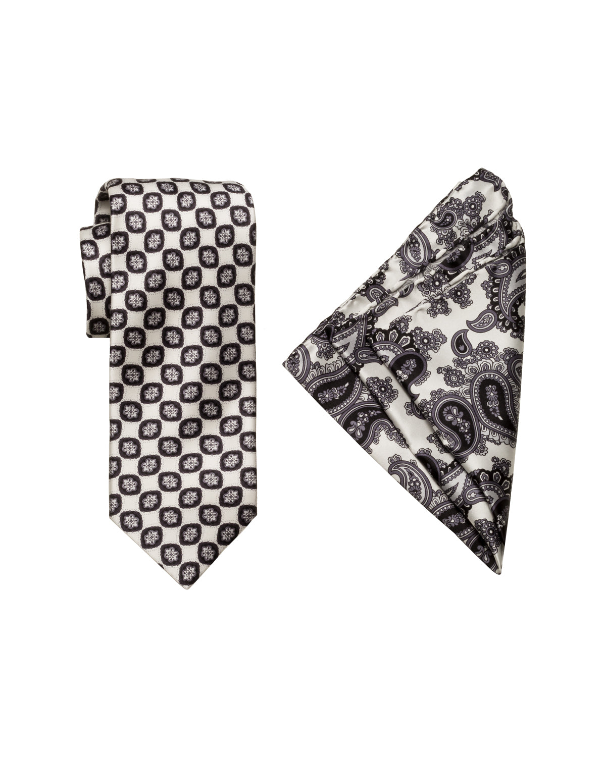 SILK TIE AND POCKET SQUARE SET