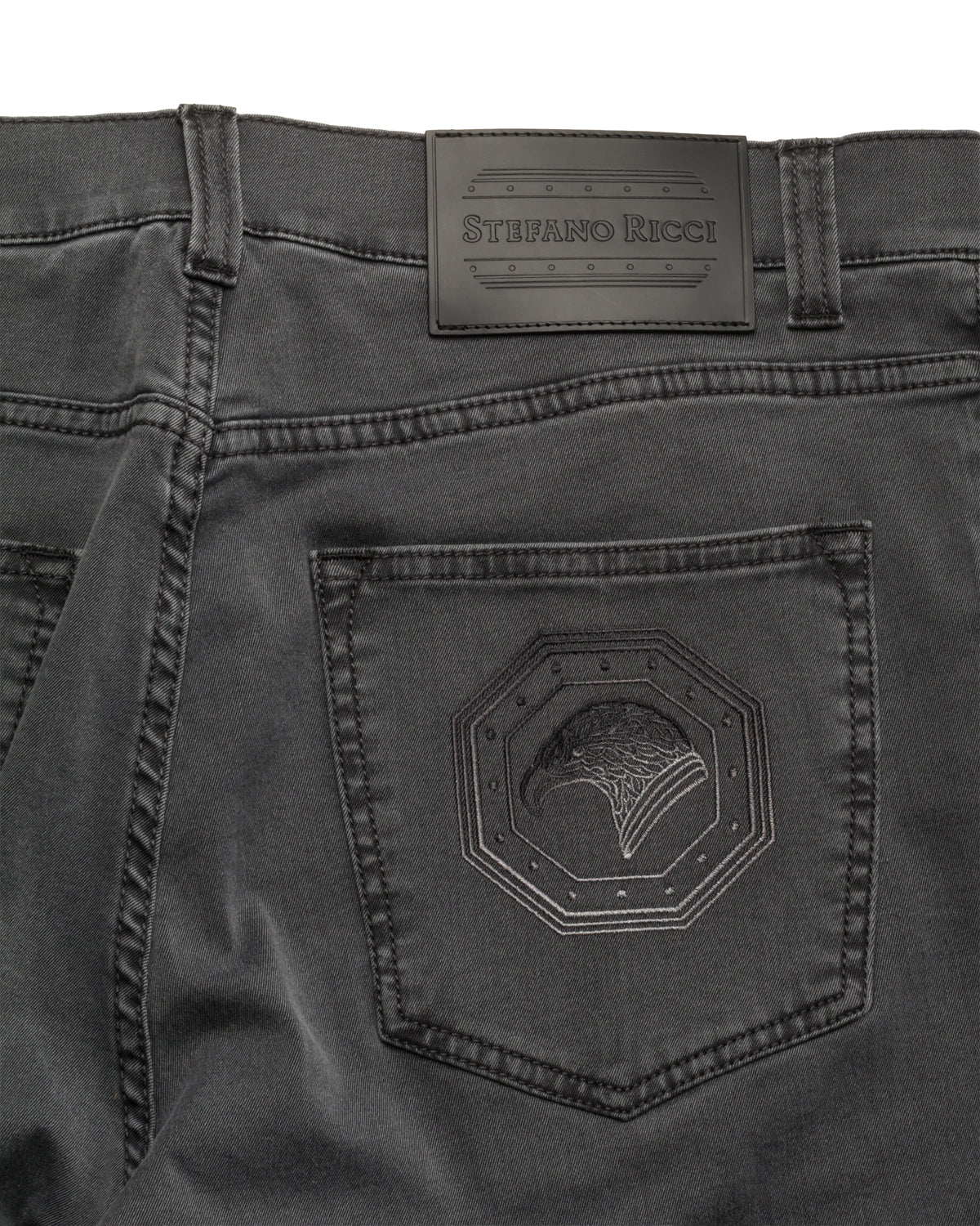 Grey Cotton Stretch Jeans Slim Fit