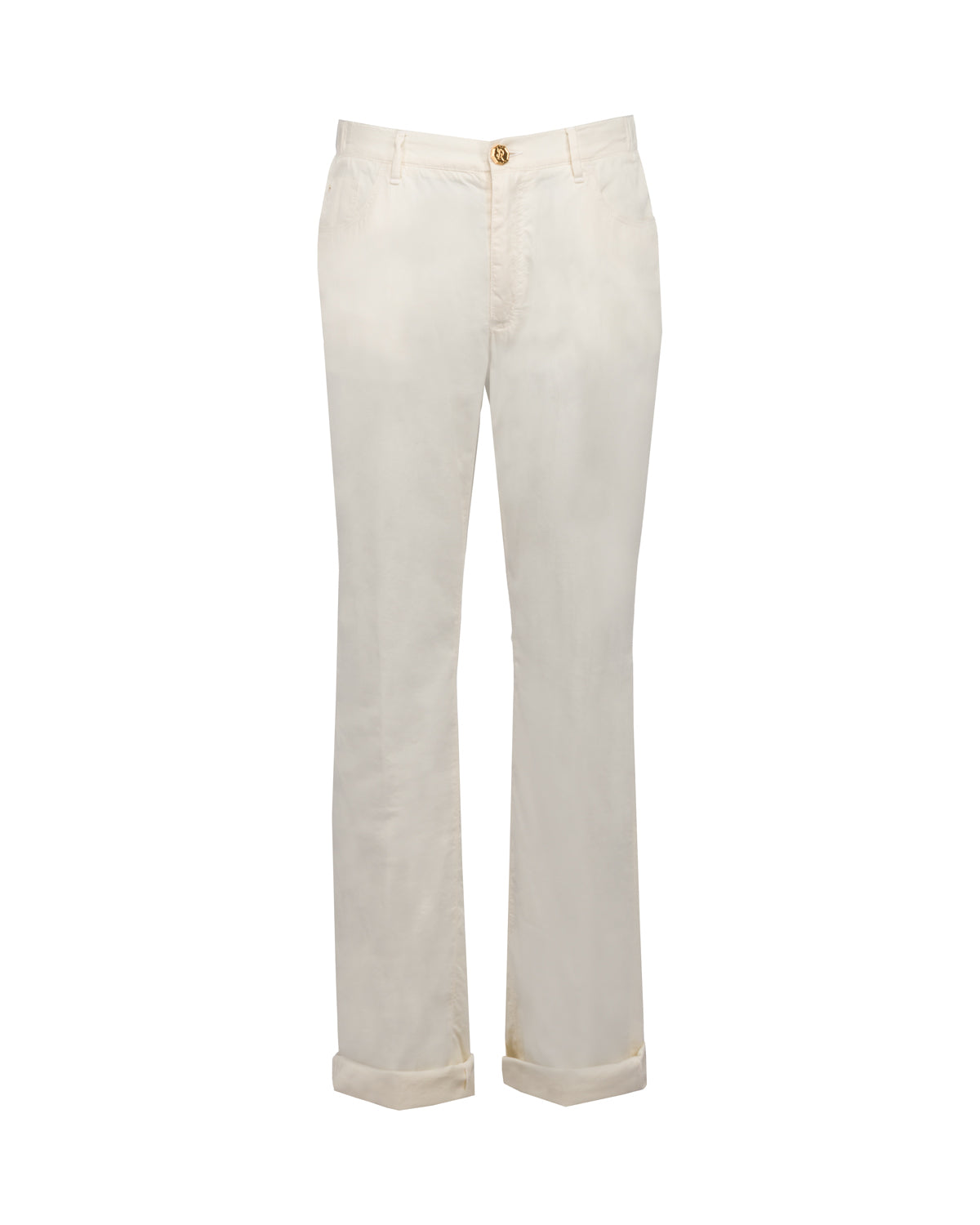 Cotton Silk Trousers Stretch