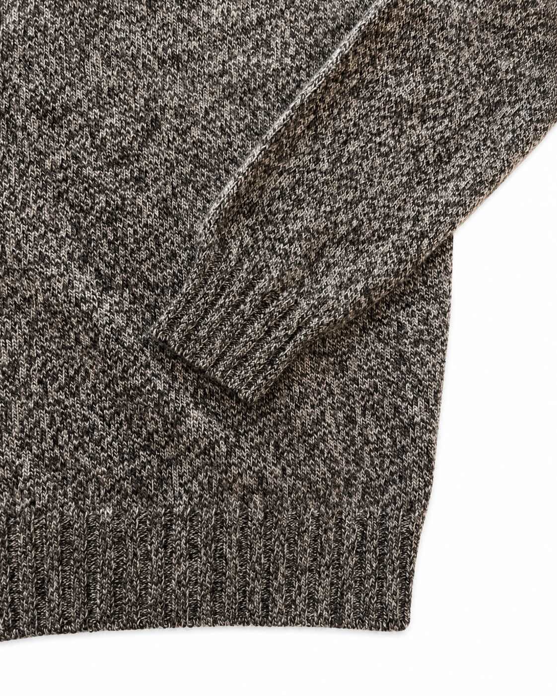 Merino-Alpaka-Strickpolo mit halbem Reißverschluss