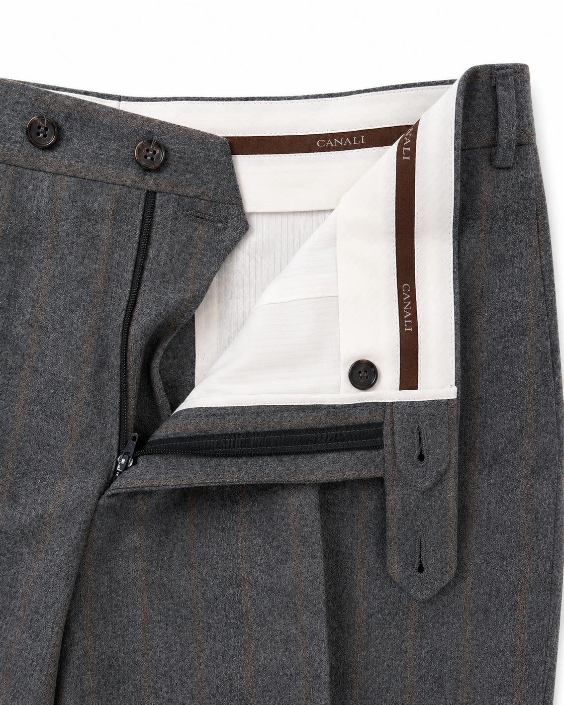Grey Pinstripe Wool Suit