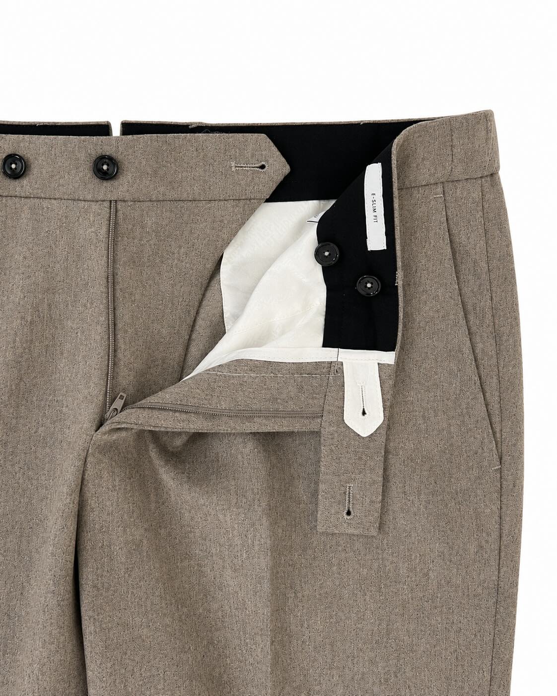 Hose aus Schurwolle und Kaschmir in Taupe