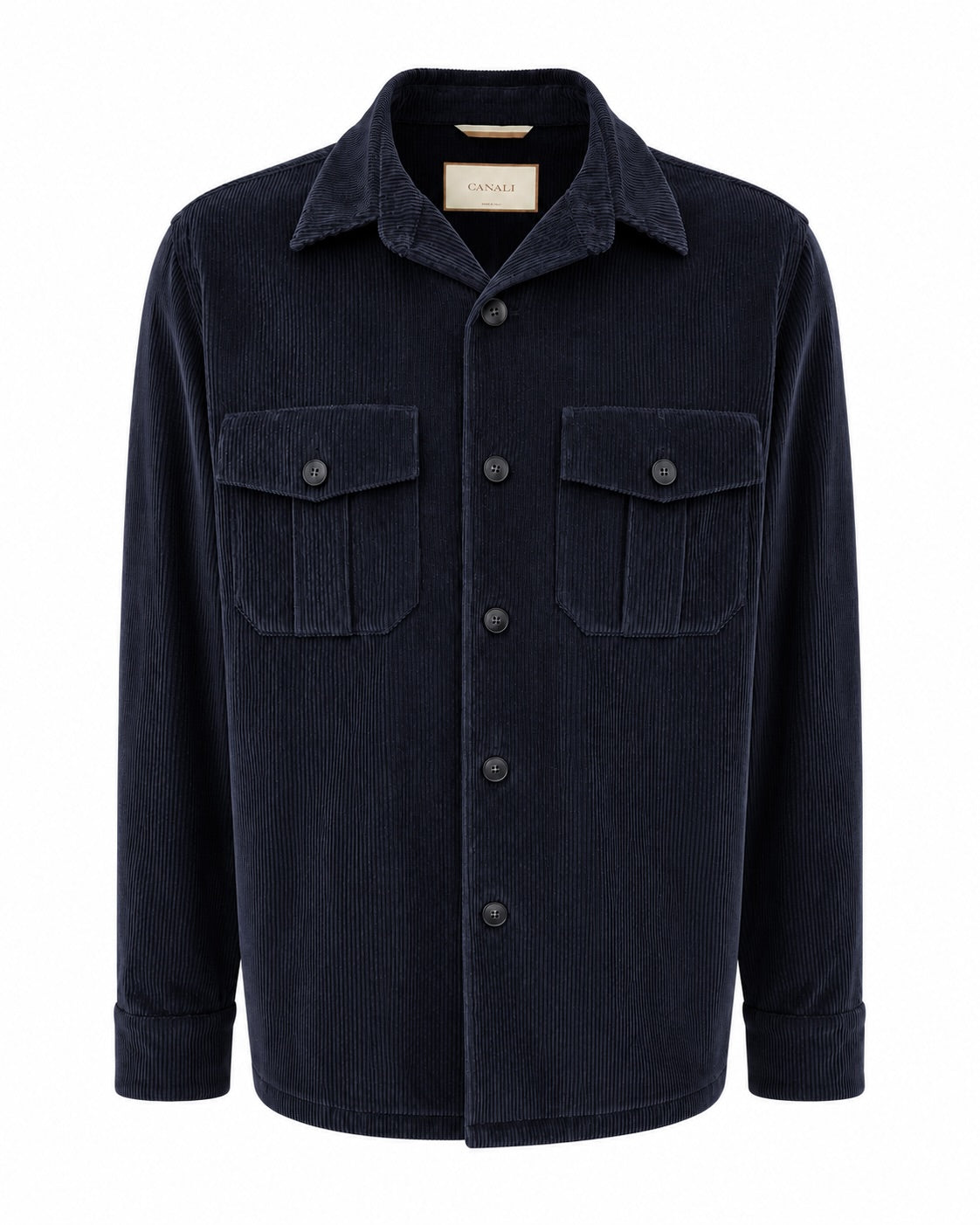 Overshirt aus Baumwollcord in Dunkelgrau