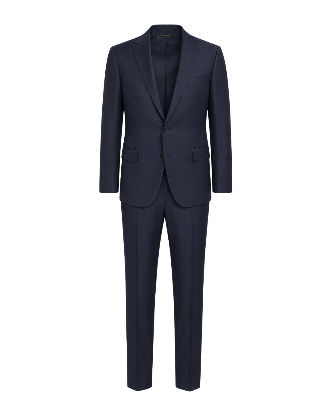 Dark Blue Wool Suit with Notch Lapels