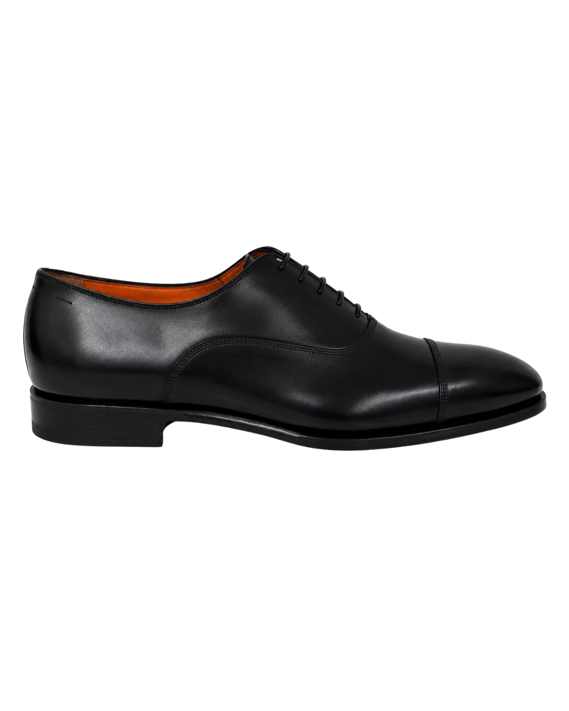 Black Oxford Shoes in Brushed Calf Leather