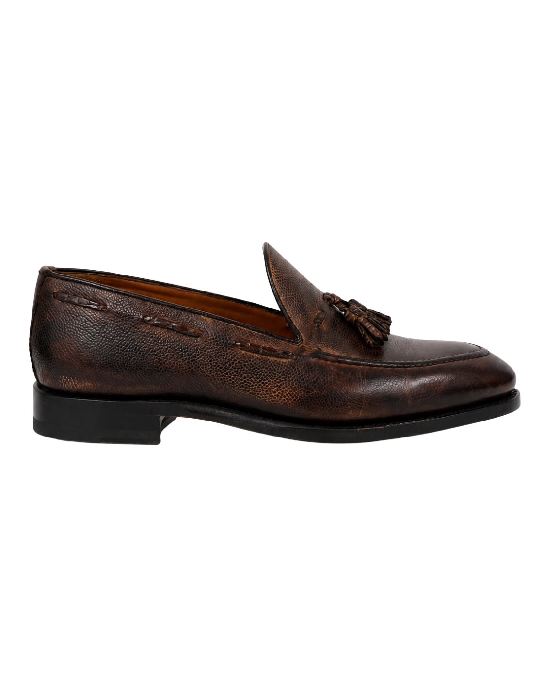Brown Tassel Loafers with Leather Sole