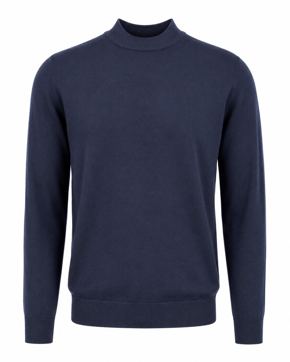 Cashmere Silk Turtleneck Sweater in Navy