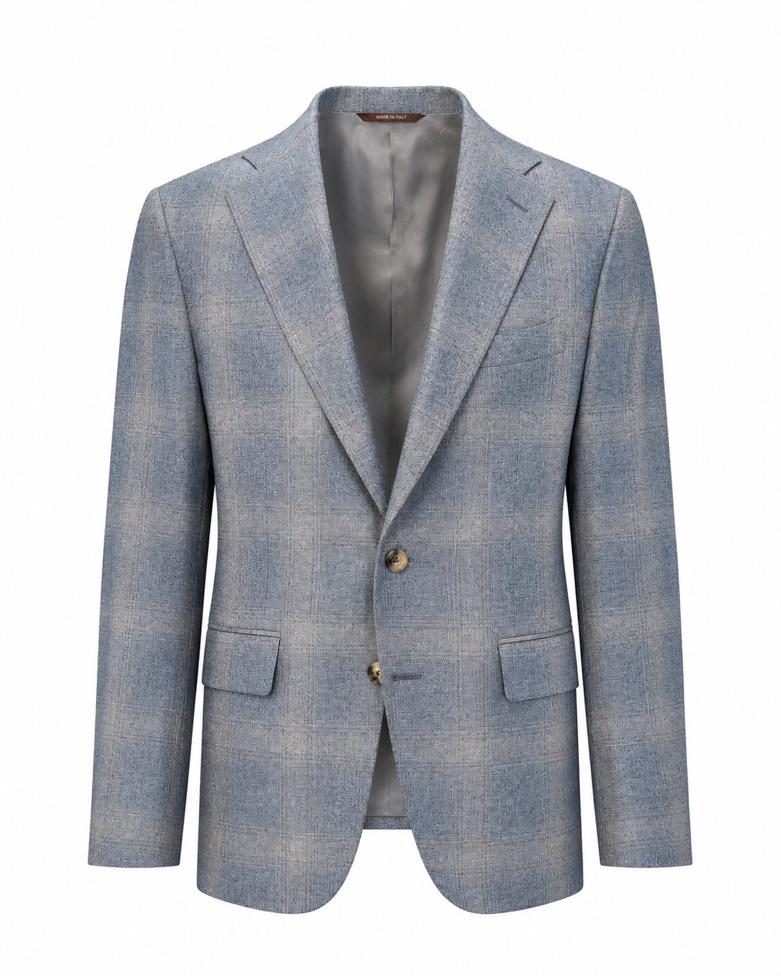 Silk-Cashmere Blazer with Check Pattern