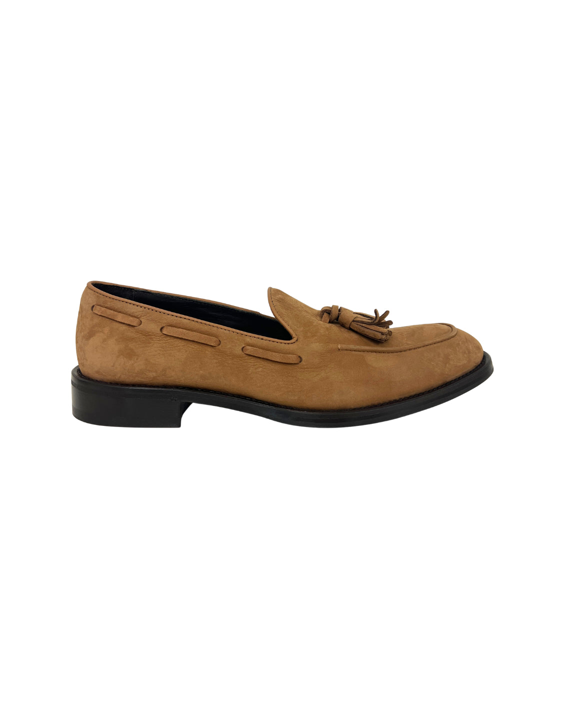 Loafer aus Nubukleder mit Quaste und Bologna-Machart