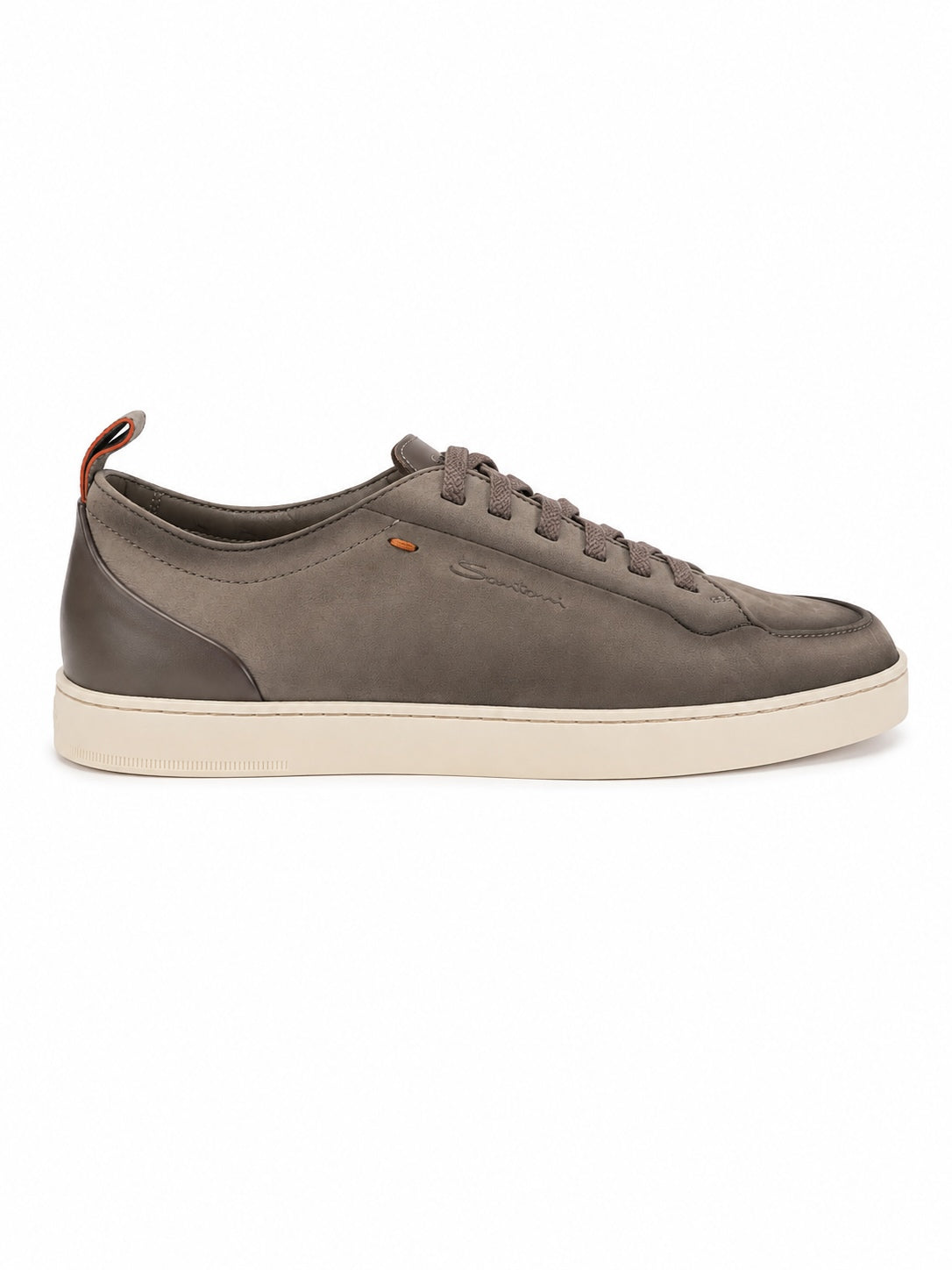 Schnürschuhe aus Veloursleder und Lackleder