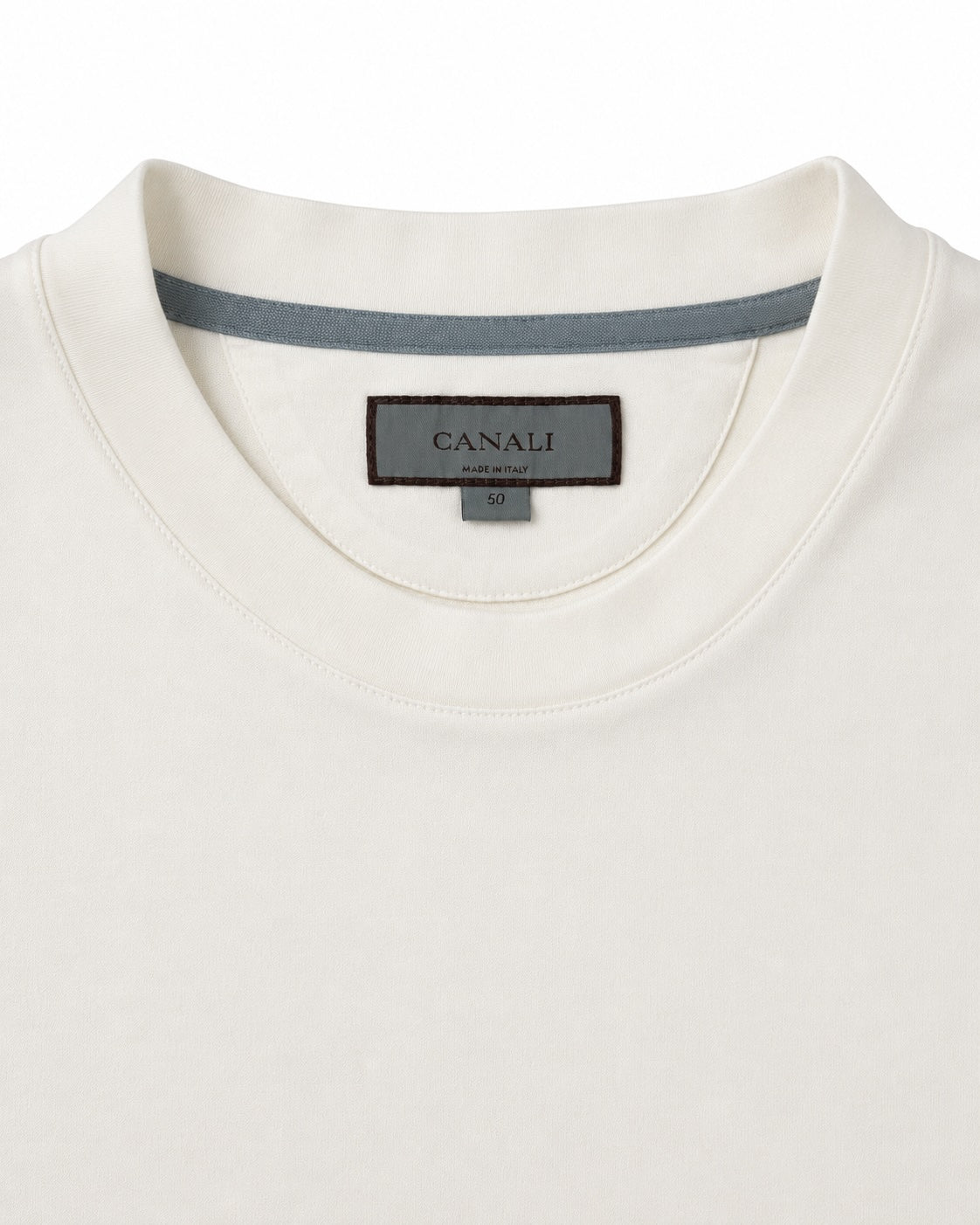 Cotton Crew-Neck T-Shirt in Ivory